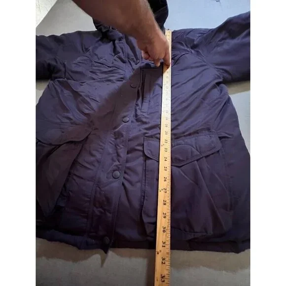 Cabela's‎ Down Jacket Adult Extra Large Button Purple Long Sleeve Hoddie Mens.